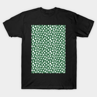 Green and White Spot Dalmatian Pattern T-Shirt